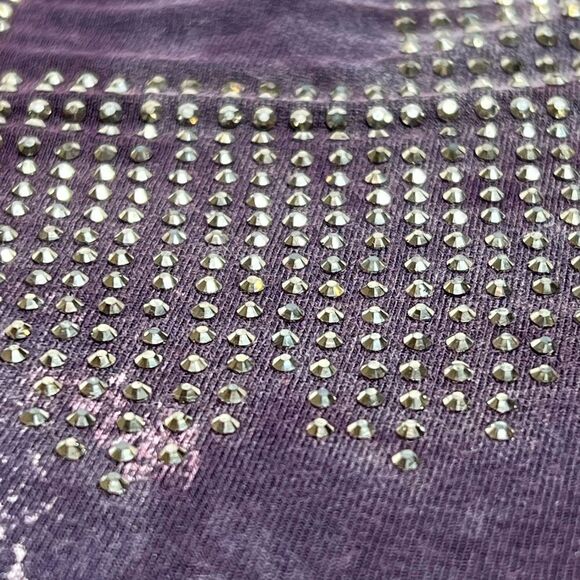 Vocal purple tie dye tank top with rhinestones size S - Picture 16 of 16